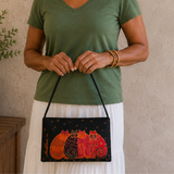 Vintage Leather Feline Family Purse