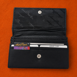 Vintage Racing Horses Leather Wallet - Black