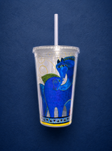Vintage Indigo Mares Acrylic 16 oz Tumbler