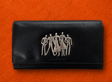 Vintage Kindred Spirits Leather Wallet - Black