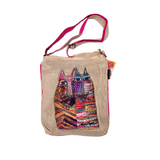 Vintage Geometric Cat Crossbody