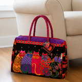 Vintage Feline Cousins Travel Tote