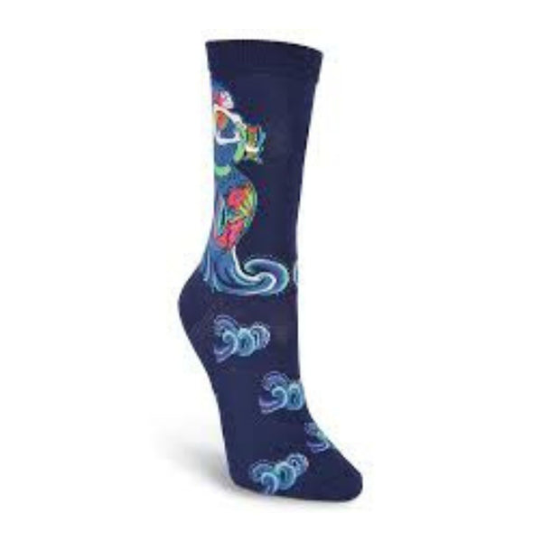 Women's Dancing Mermaids Crew Socks - Blue