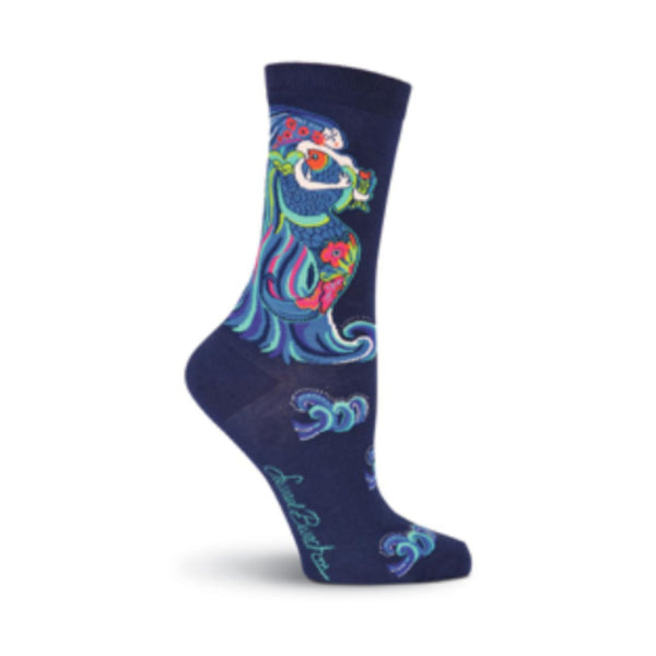 Women's Dancing Mermaids Crew Socks - Blue