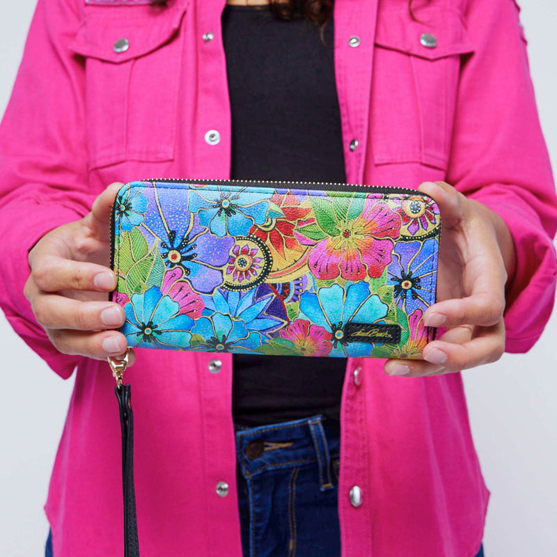 Blossoming Florals Wristlet Wallet - Laurel Burch Studios