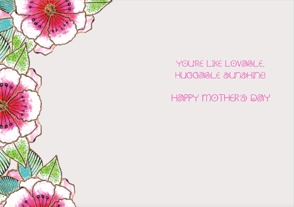 Celestial Florals Mother's Day card - Single - Laurel Burch Studios