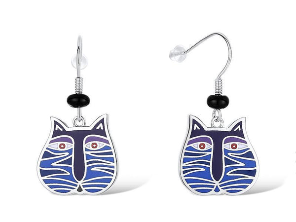 Femme Cat Earrings - Indigo