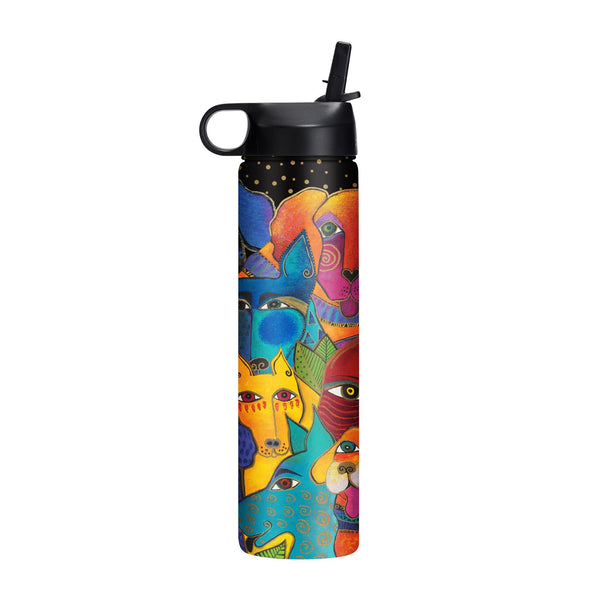 Dogs, Dogs, Dogs! Insulated Water Bottle - 24 oz. - Laurel Burch Studios