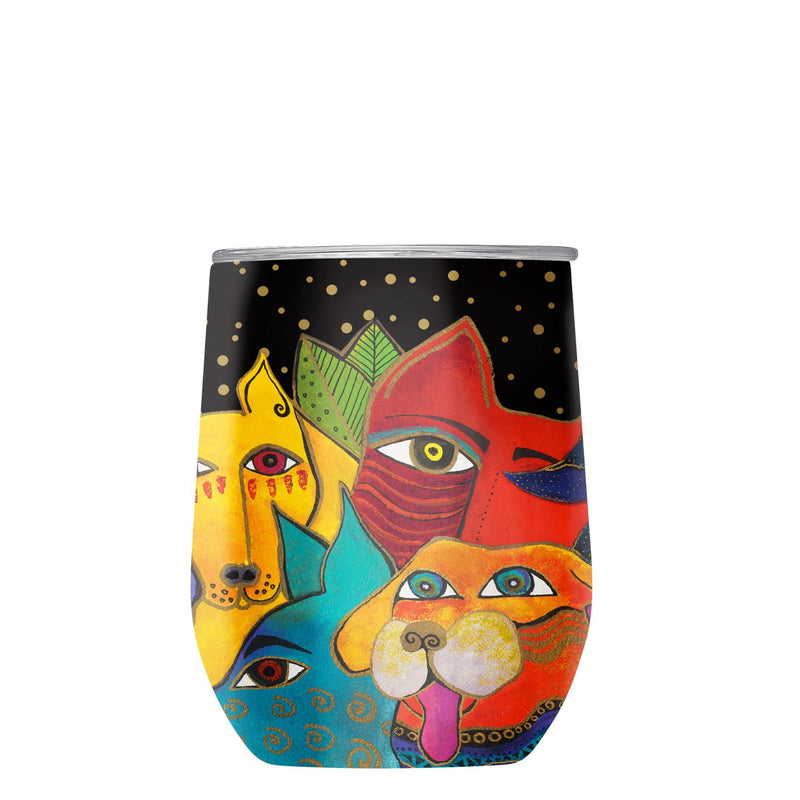 Dogs, Dogs, Dogs! Insulated Wine Tumbler - 12 oz. - Laurel Burch Studios