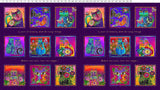 Fantasticats Blocks by - the - yard - Dark Purple - Laurel Burch Studios