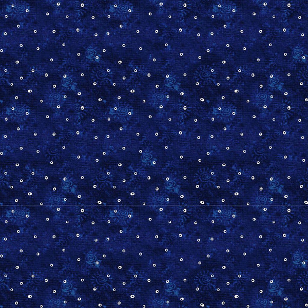 Fantasticats Hollow Dots by - the - yard - Dark Royal Blue - Laurel Burch Studios