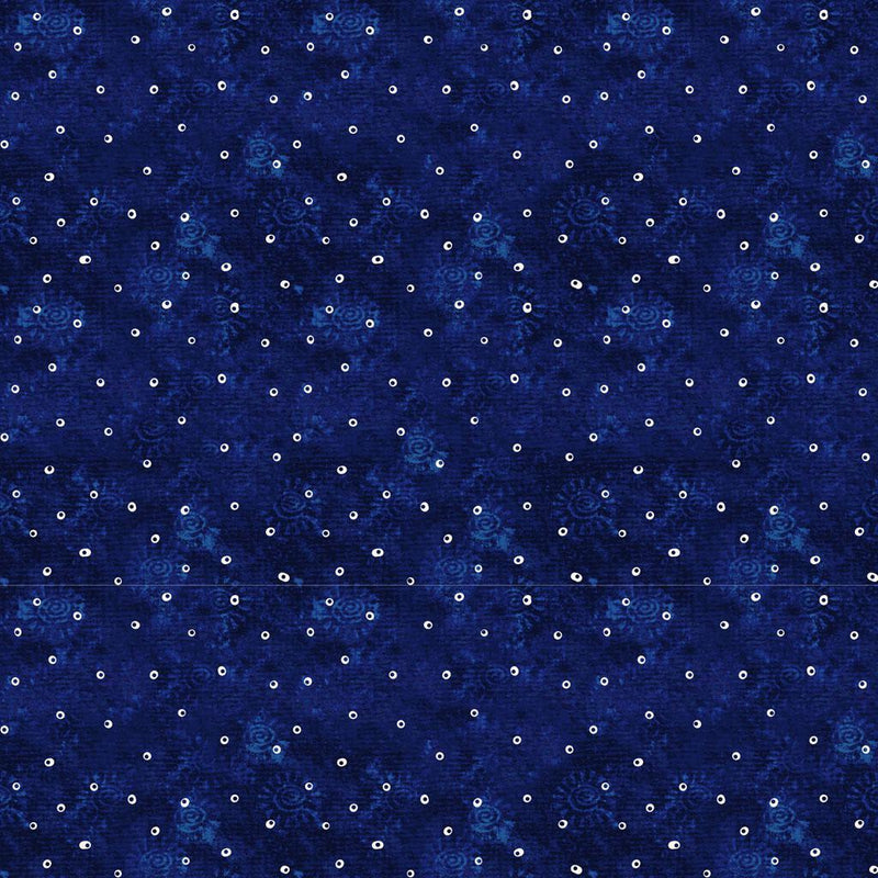 Fantasticats Hollow Dots by - the - yard - Dark Royal Blue - Laurel Burch Studios