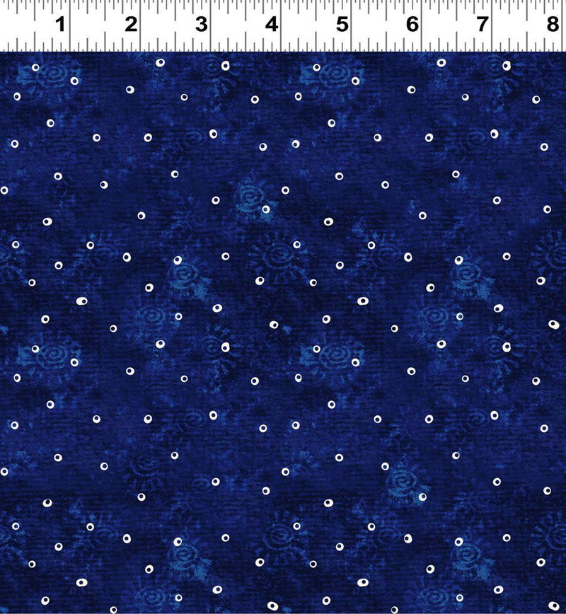 Fantasticats Hollow Dots by - the - yard - Dark Royal Blue - Laurel Burch Studios