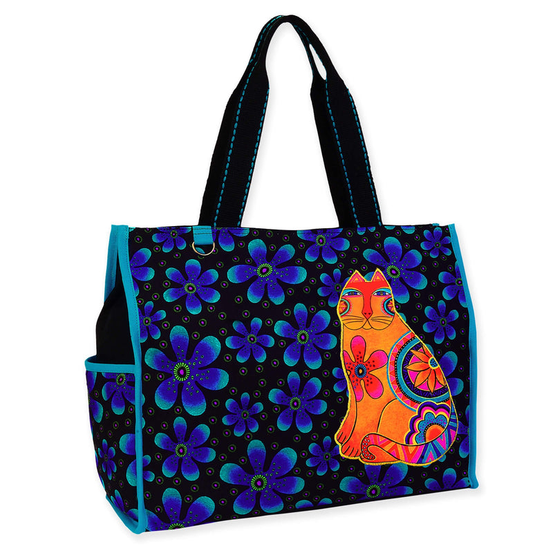 Feline Flower Power Large Tote - Laurel Burch Studios