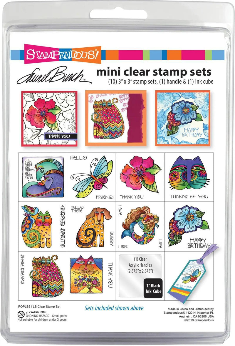 Laurel's Mini Clear Stamps Set - 10 designs - Laurel Burch Studios