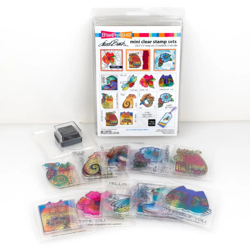 Laurel's Mini Clear Stamps Set - 10 designs - Laurel Burch Studios