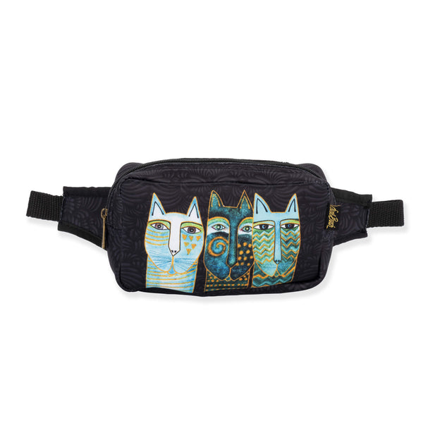 Turquoise Cats Neoprene Belt Bag