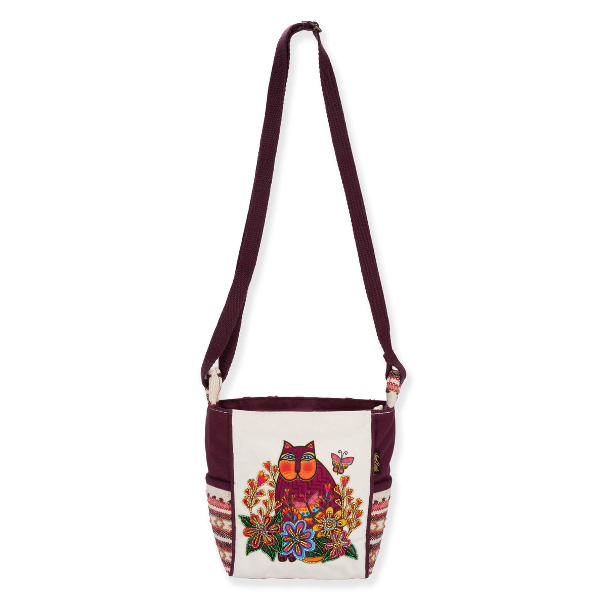 Sac Bandoulière LAUREL BURCH Toile à Chats Colorés - Occasion En Excellent état