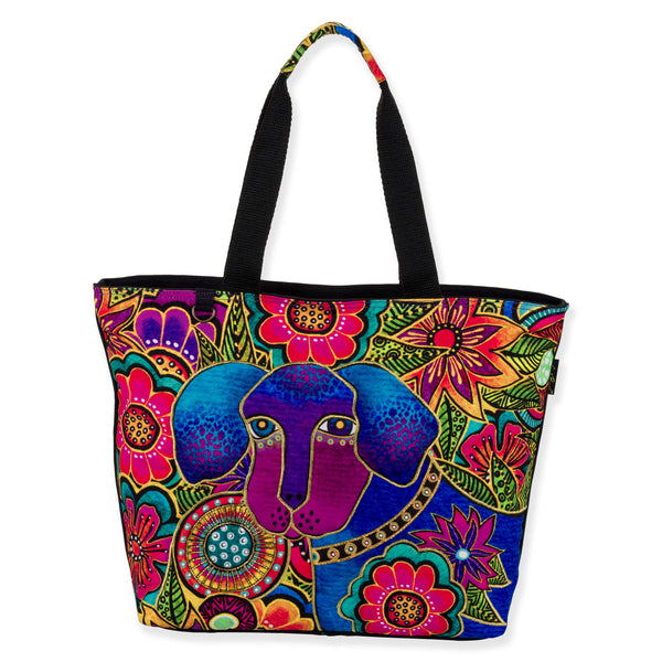 Astra Bleu Pup Shoulder Tote | Laurel Burch Studios