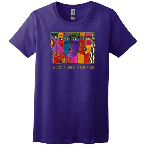 "Love. Hope. Courage." Women's Fit T-Shirt - Laurel Burch Studios