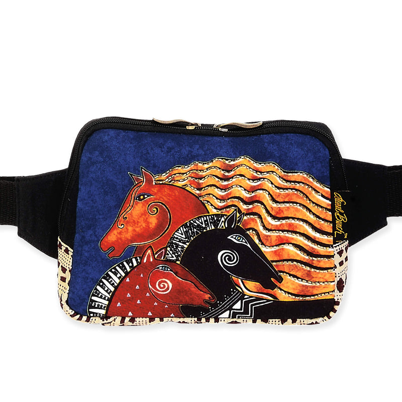 Midnight Mares Large Canvas Belt Bag - Laurel Burch Studios