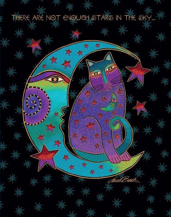 Moonside Cat Birthday Card - Single - Laurel Burch Studios