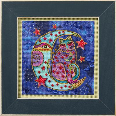 Moonside Cat Cross Stitch Kit - Laurel Burch Studios