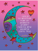 Moonside Spirit Anniversary Card - Single - Laurel Burch Studios