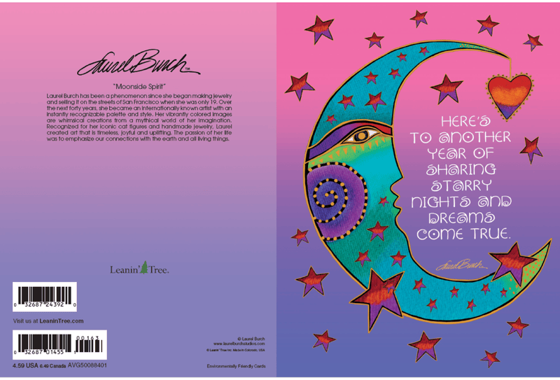 Moonside Spirit Anniversary Card - Single - Laurel Burch Studios