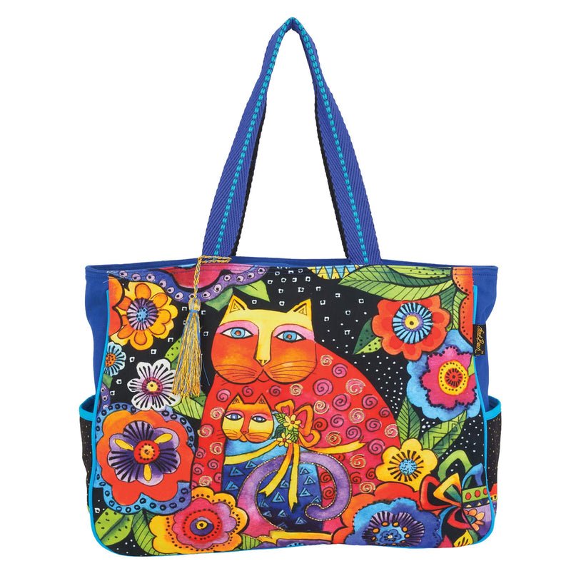 Mother Daughter in Flowers Oversized Tote - Laurel Burch Studios