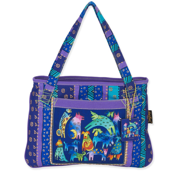 Mythical Dogs Medium Tote - Laurel Burch Studios