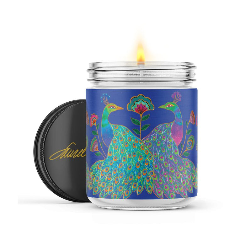 Peacocks in Paradise Scented Soy Candle - 16 - oz. Jar - Laurel Burch Studios