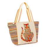 Tabby Cat Large Shoulder Tote - Laurel Burch Studios