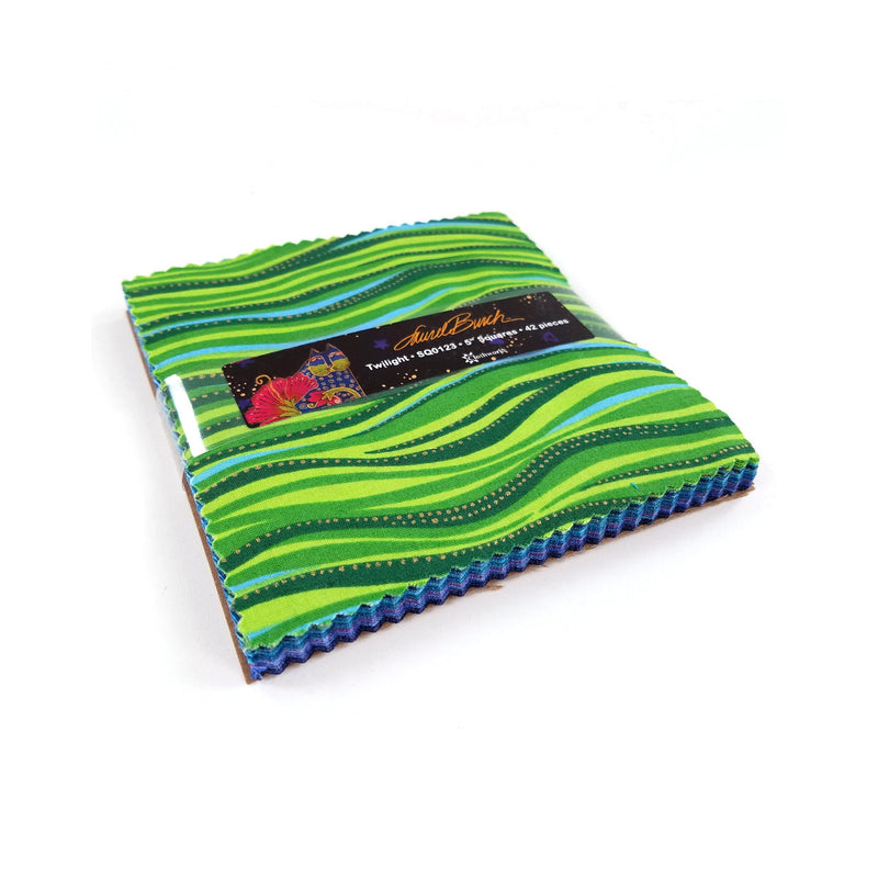 Twilight 5" Quilting Fabric Squares - Laurel Burch Studios