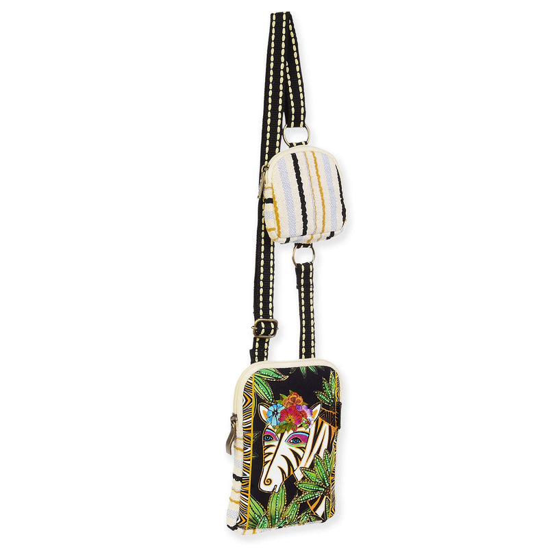 Zahara Zebra Crossbody Phone Case - Laurel Burch Studios