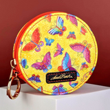 Flutterbyes Round Zipper Case with Ring Clasp