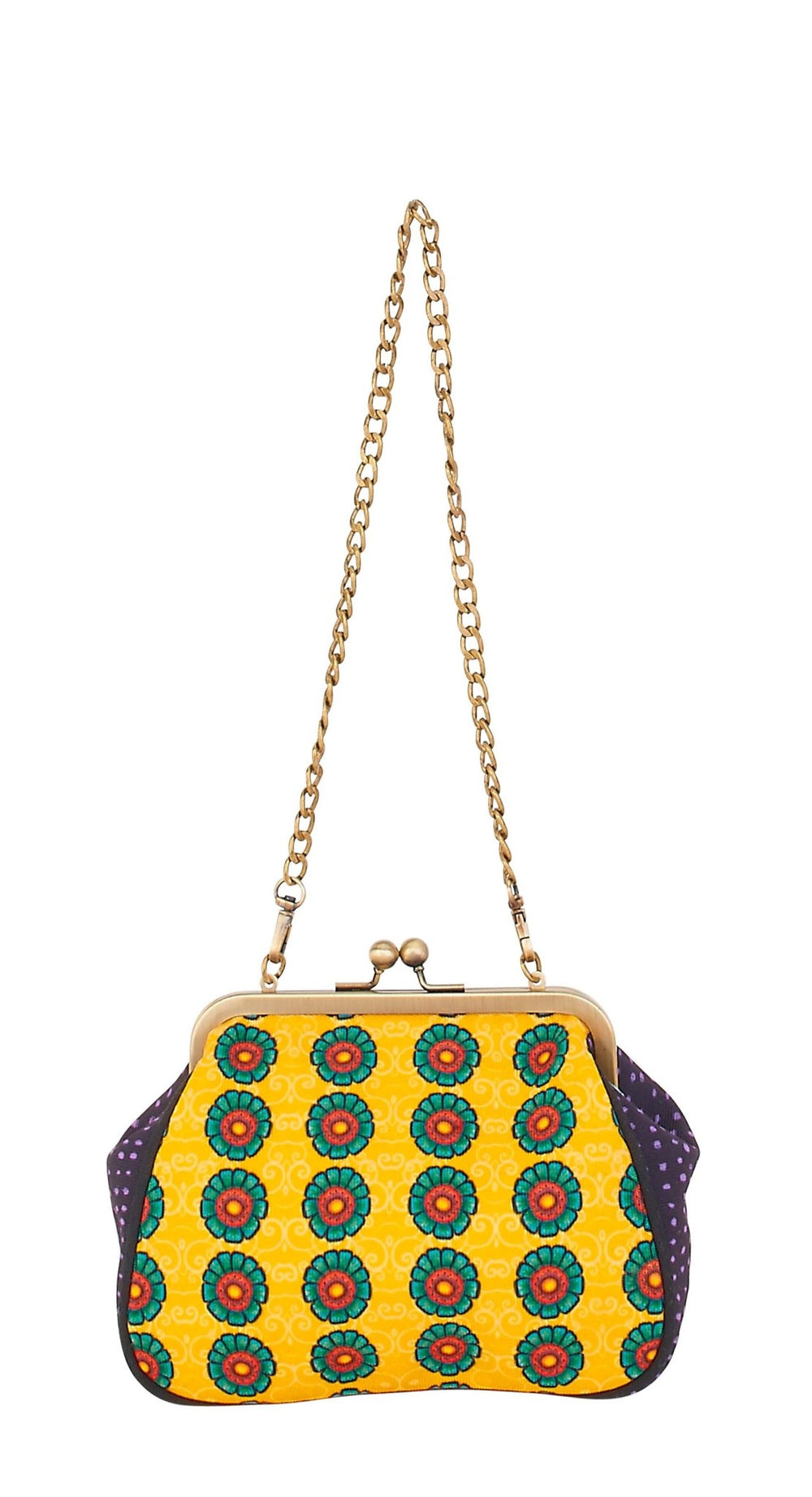 けい　Purse Bag BicolorStrap＋blouse Acacia Cat Clasp Purse with Shoulder Strap – Laurel Burch Studios