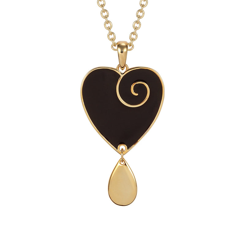Stunning Black Onyx Heart Shape Gemstone 925 Sterling Silver Pendant | eBay