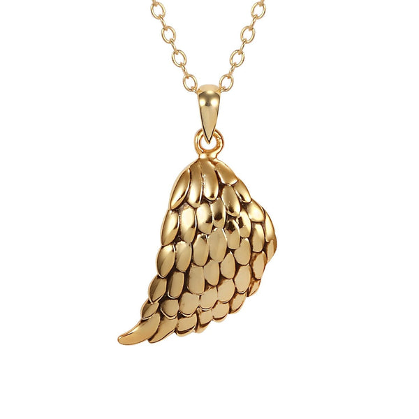 Angel Wing Necklace - 14K Gold-Plated Sterling Silver - Laurel Burch Studios
