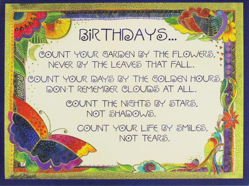 Birthday Card- Count your Garden - Laurel Burch Studios