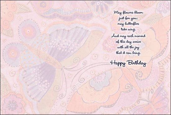 Birthday Card: Granddaughter: May flowers bloom just for you... - Laurel Burch Studios