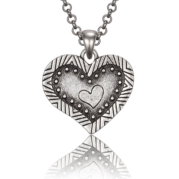 Brighton Precious Heart Necklace (JM7332) SLV - Sue Patrick