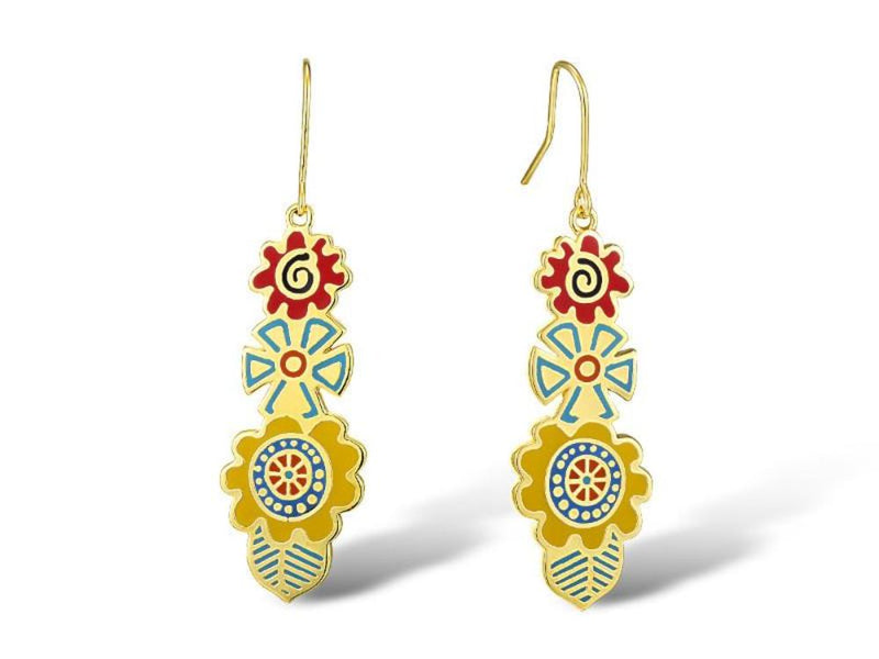 Blossoms Earrings - Gold - Laurel Burch Studios