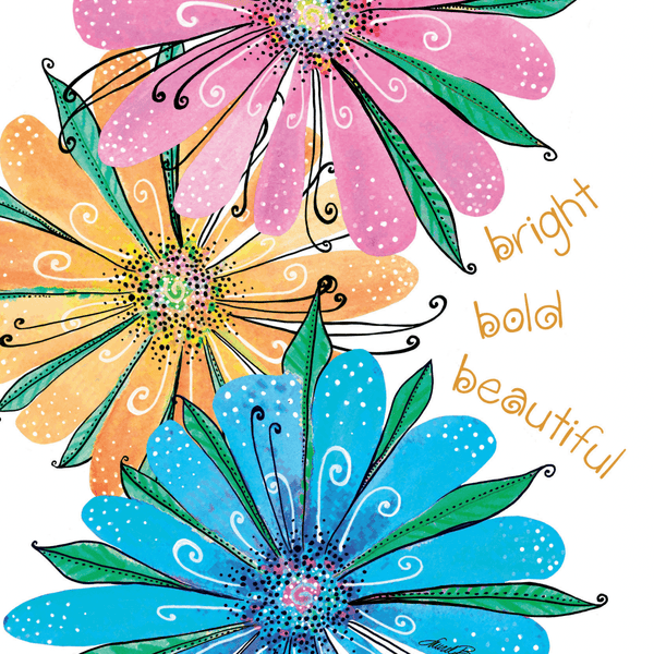 Beautiful Bright Birthday Flowers Card