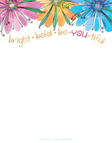 Bright Bold Be-YOO-tiful Flower Note Pad - 60 Sheets - Laurel Burch Studios