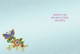 Butterflies with Flowers Friendship Card - Single - Laurel Burch Studios
