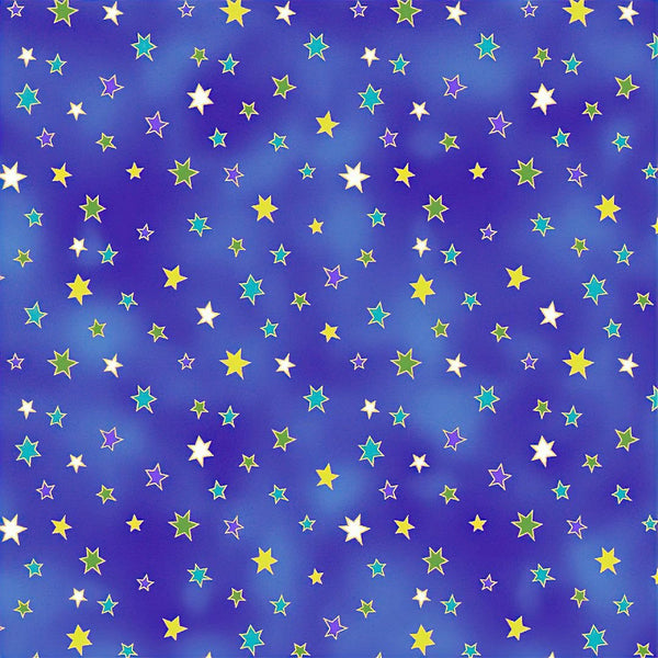 Celestial Magic Stars By-the-Yard - Blue - Laurel Burch Studios