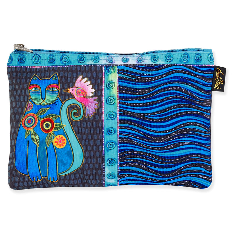 Cerulean Cat Cosmetic Bag - Laurel Burch Studios