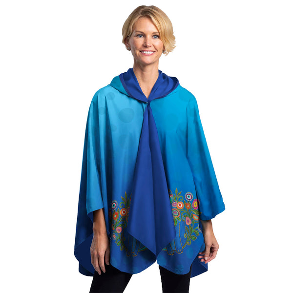 Cerulean Cat Reversible Rain Cape