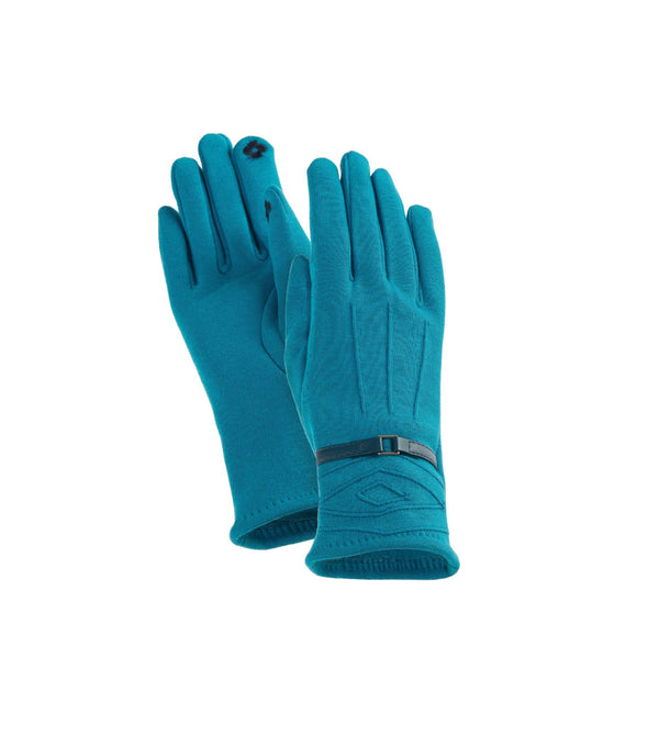 Diamond Pop Stitch Touchscreen Gloves - Blue - Laurel Burch Studios